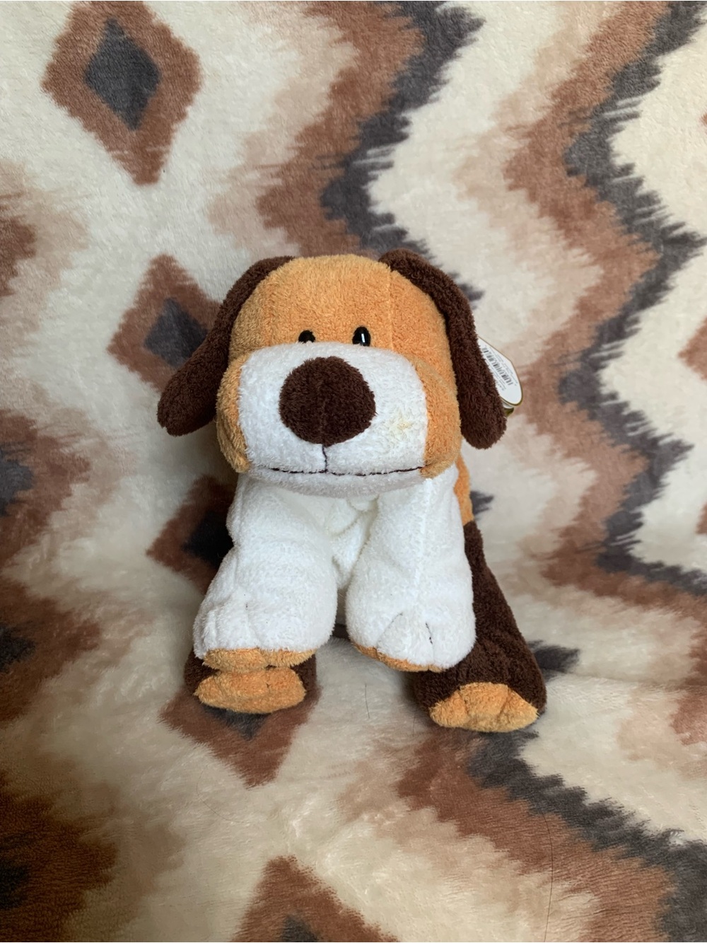 Ty Pluffies Whiffer Beagle Puppy Dog Bean Plush Stuffed Animal Toy Brown Tan 8”